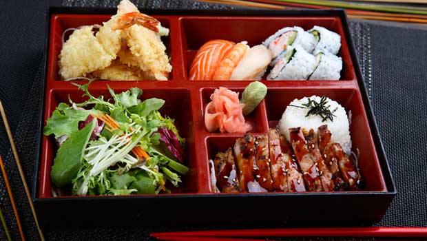 Typical Japanese lunch box