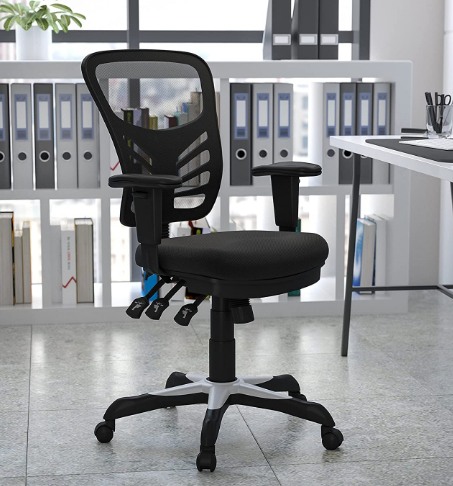 Flash Furniture Mid-back Black Ergonomic Office Chair